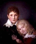 unknow artist Portrait of Paul and Alfred de Musset Spain oil painting artist
